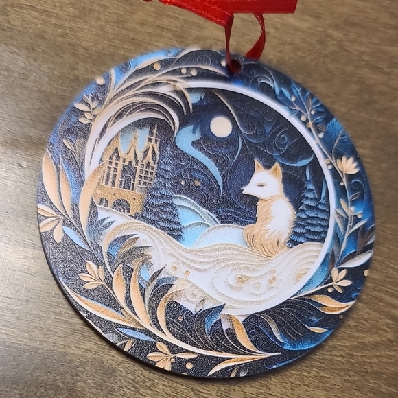 Holiday Ornament Set with Red Ribbon - Picture 2 of 5